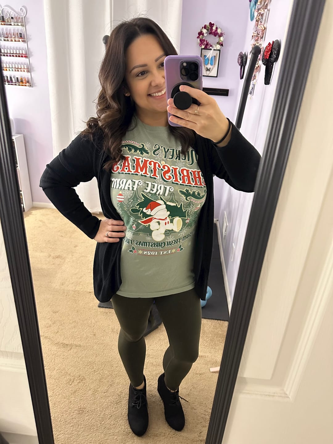 Customer photo review of Mickey's Christmas Tree Farm Shirt