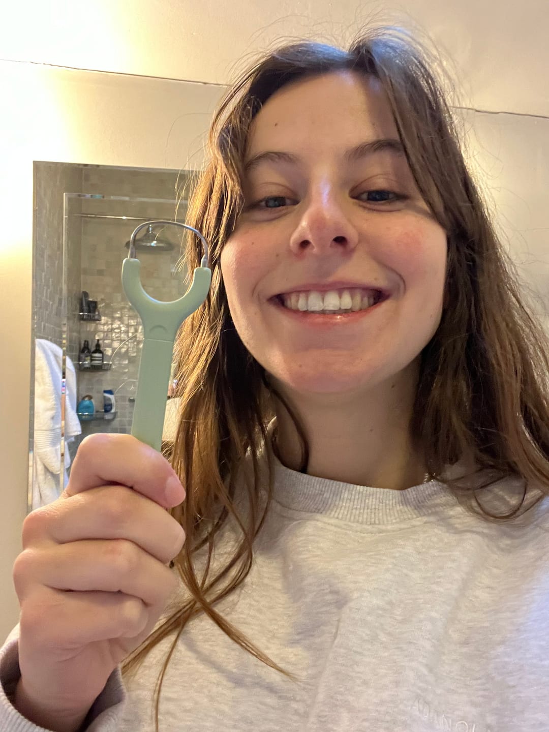 Customer photo review of Sweeper® | The Modern Tongue Scraper