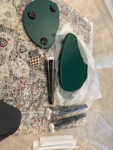 Customer photo review of Renkli MDF Kaplamalı Konik Ayaklı 3'lü Zigon Sehpa Takımı