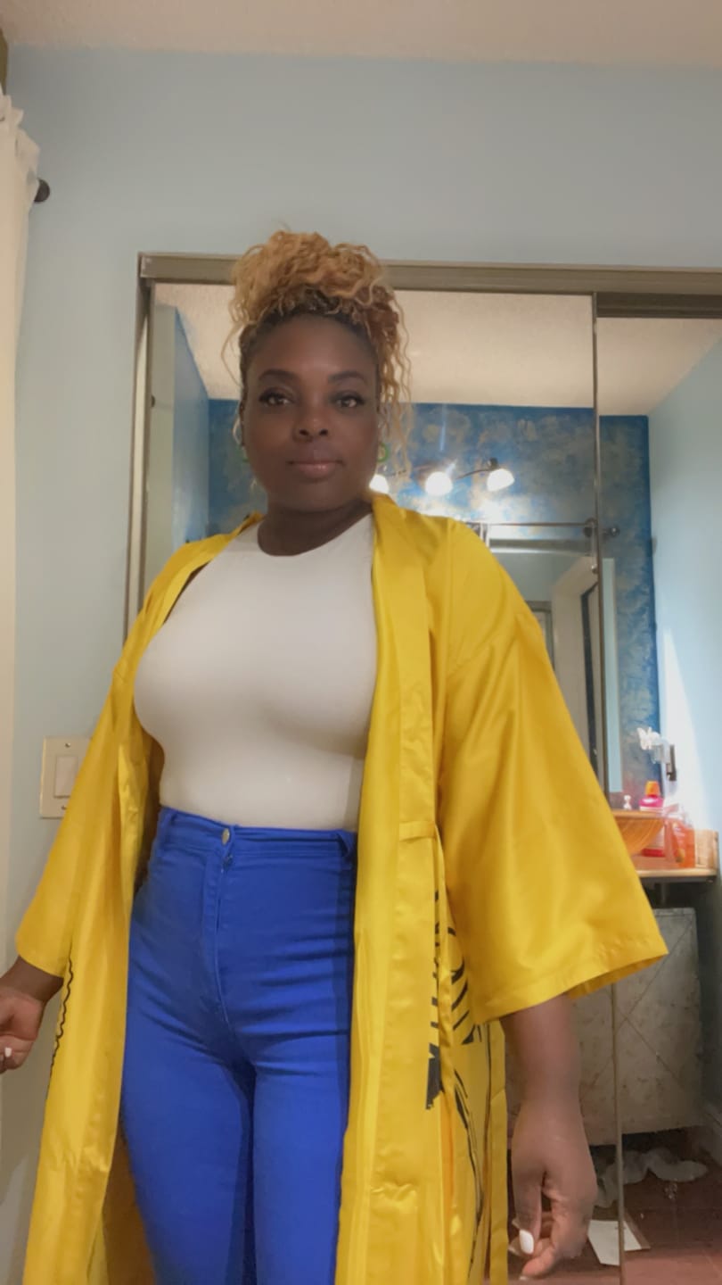 Customer photo review of Mahogany Kimono