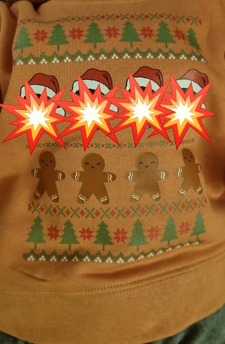 Customer photo review of Dein Foto - Individueller Ugly Christmas Sweater