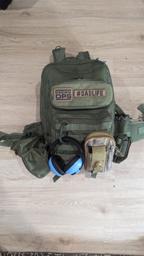 Customer photo review of Tacpac 'D-Ploy' Hunter Green Nappy Bag Set