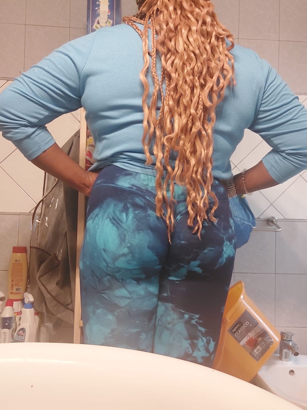 Customer photo review of Leggings Elements Acqua Turchese Blu