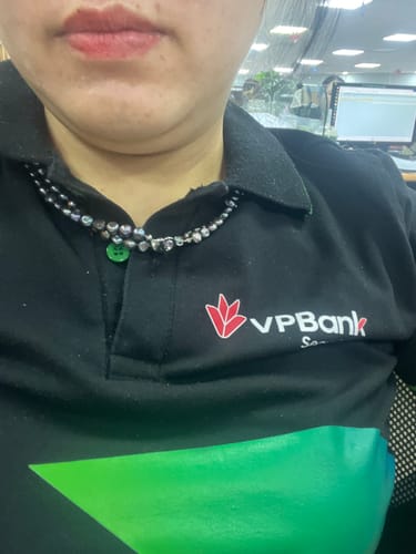 Customer photo review of Black Baroque Pearls Beaded Necklace