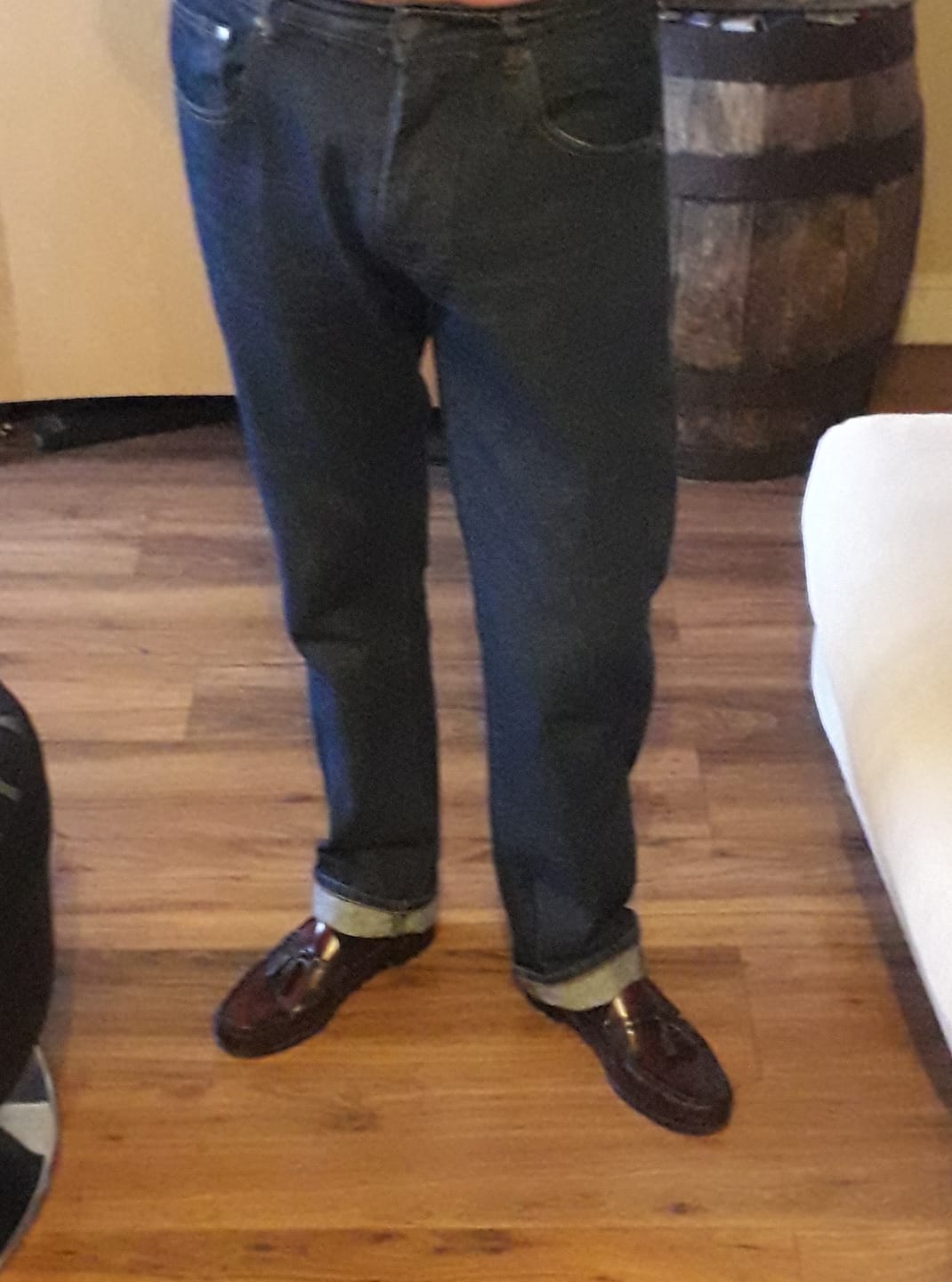 Customer photo review of Jeans - 14oz Selvedge style denim