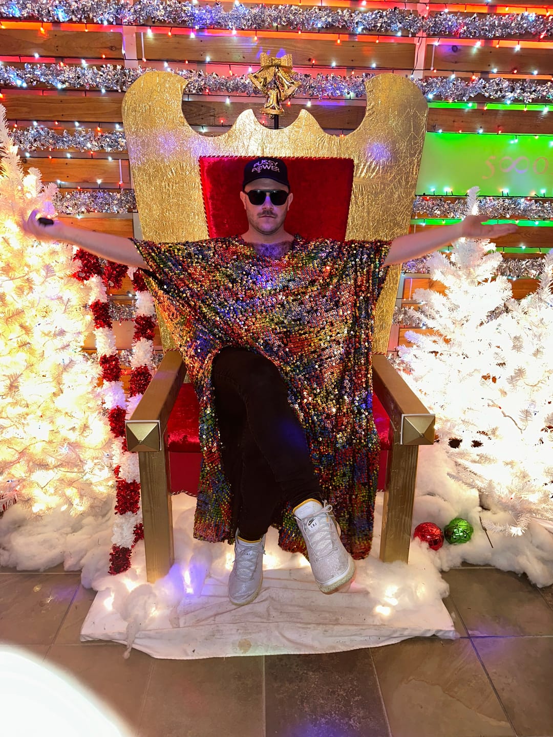 Customer photo review of The Sequin Kaftan // RAINBOW GOLD