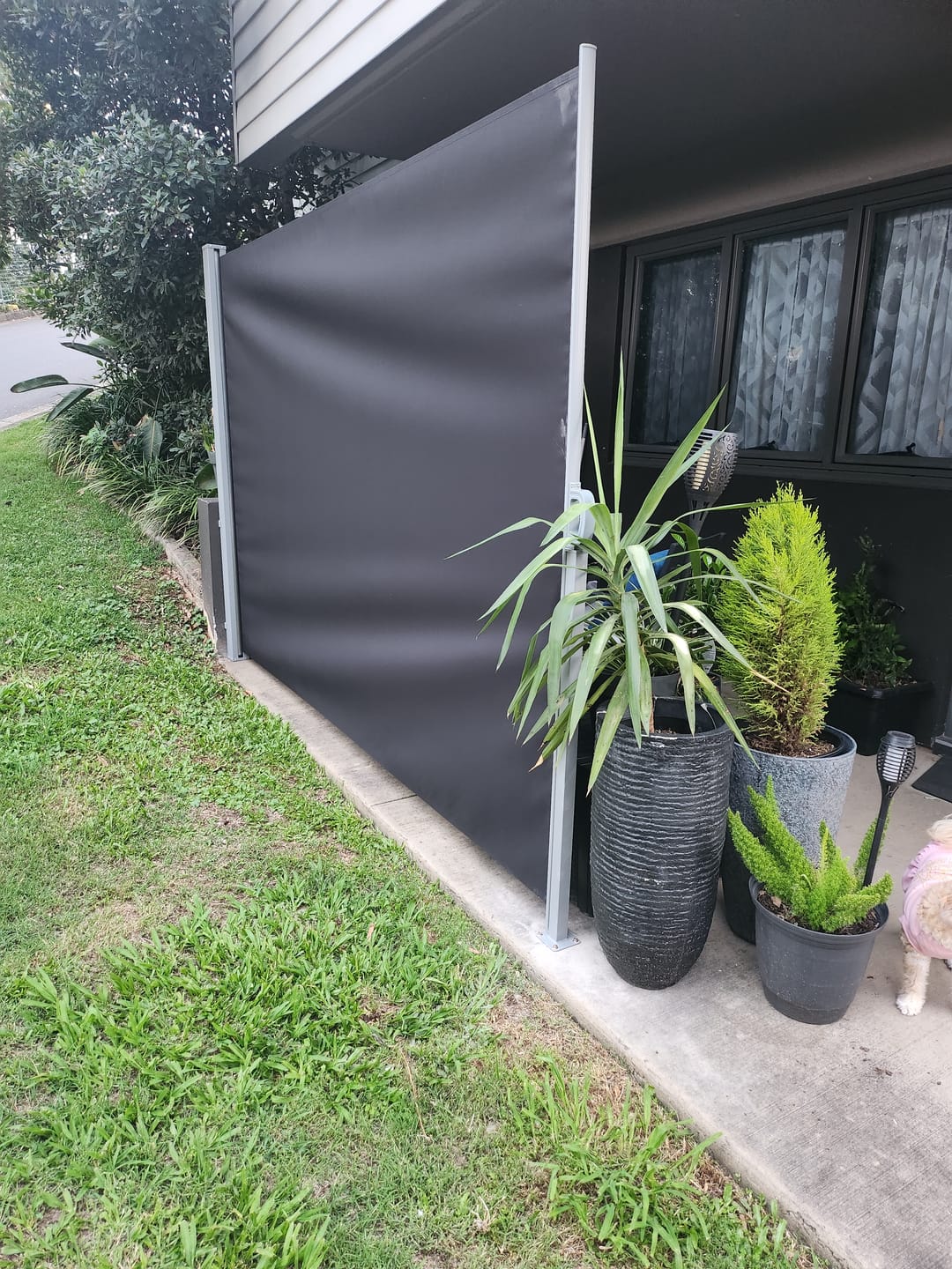 Customer photo review of Patio Screen Retractable Side Awning 2m x 3m