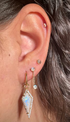 Customer photo review of AURA Moonstone Pavé Kite Charm
