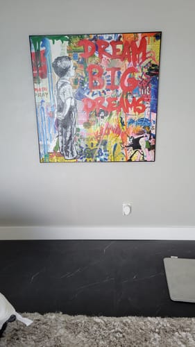 Customer photo review of Banksy Dream Big Dreams 100% Hand-Painted