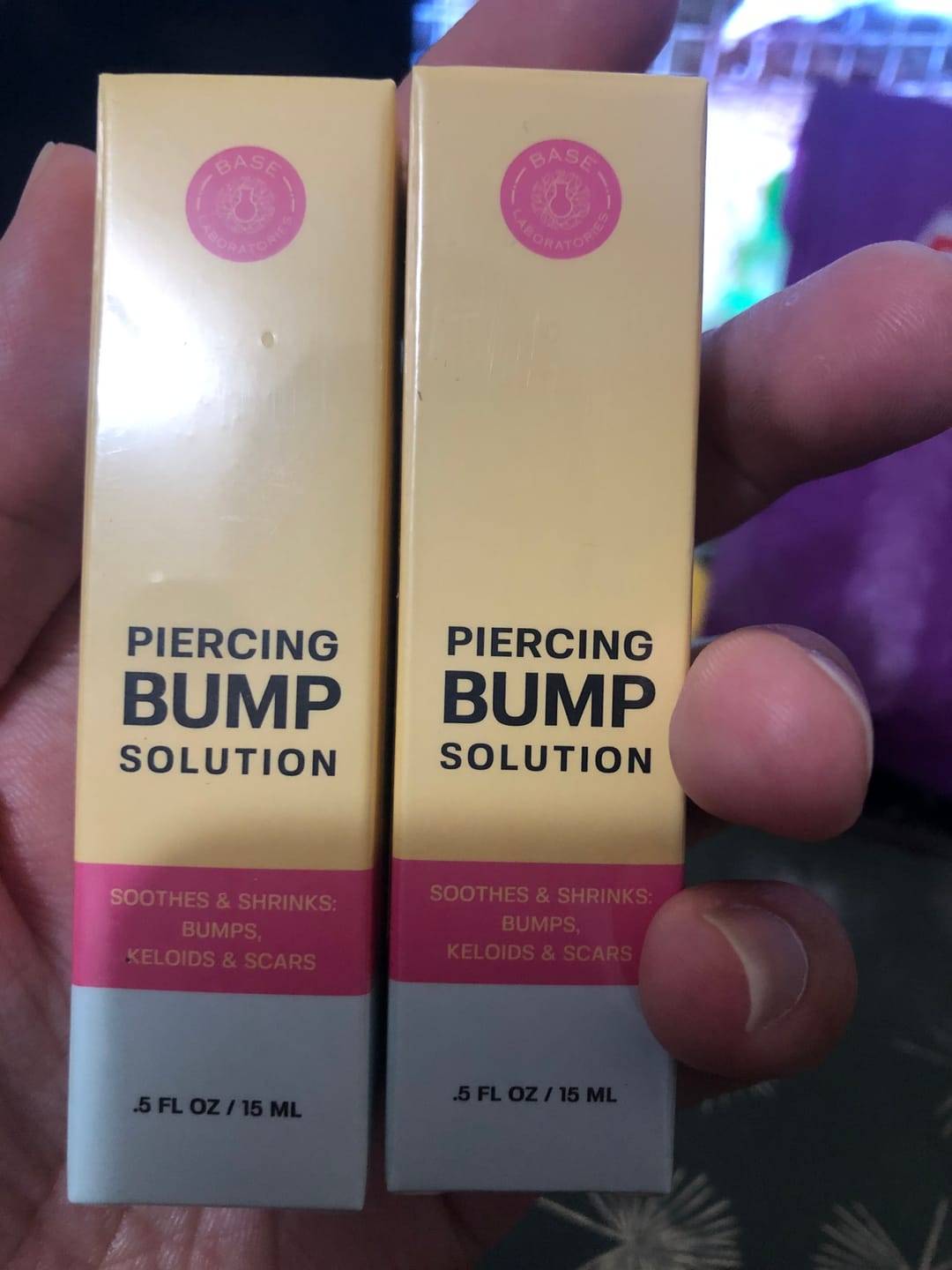 Customer photo review of Piercing Bump Treatment - Bump, Keloid & Scar Relief Oil