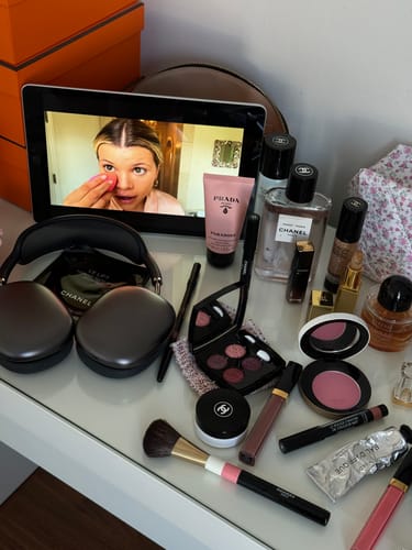 Customer photo review of Pink Petals Travel Pouch