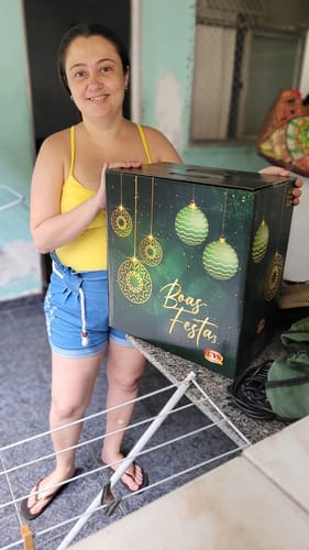 Customer photo review of Cesta de Natal Esmeralda
