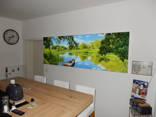Customer photo review of Canvalight® Leuchtbild | Flusslandschaft | Panorama