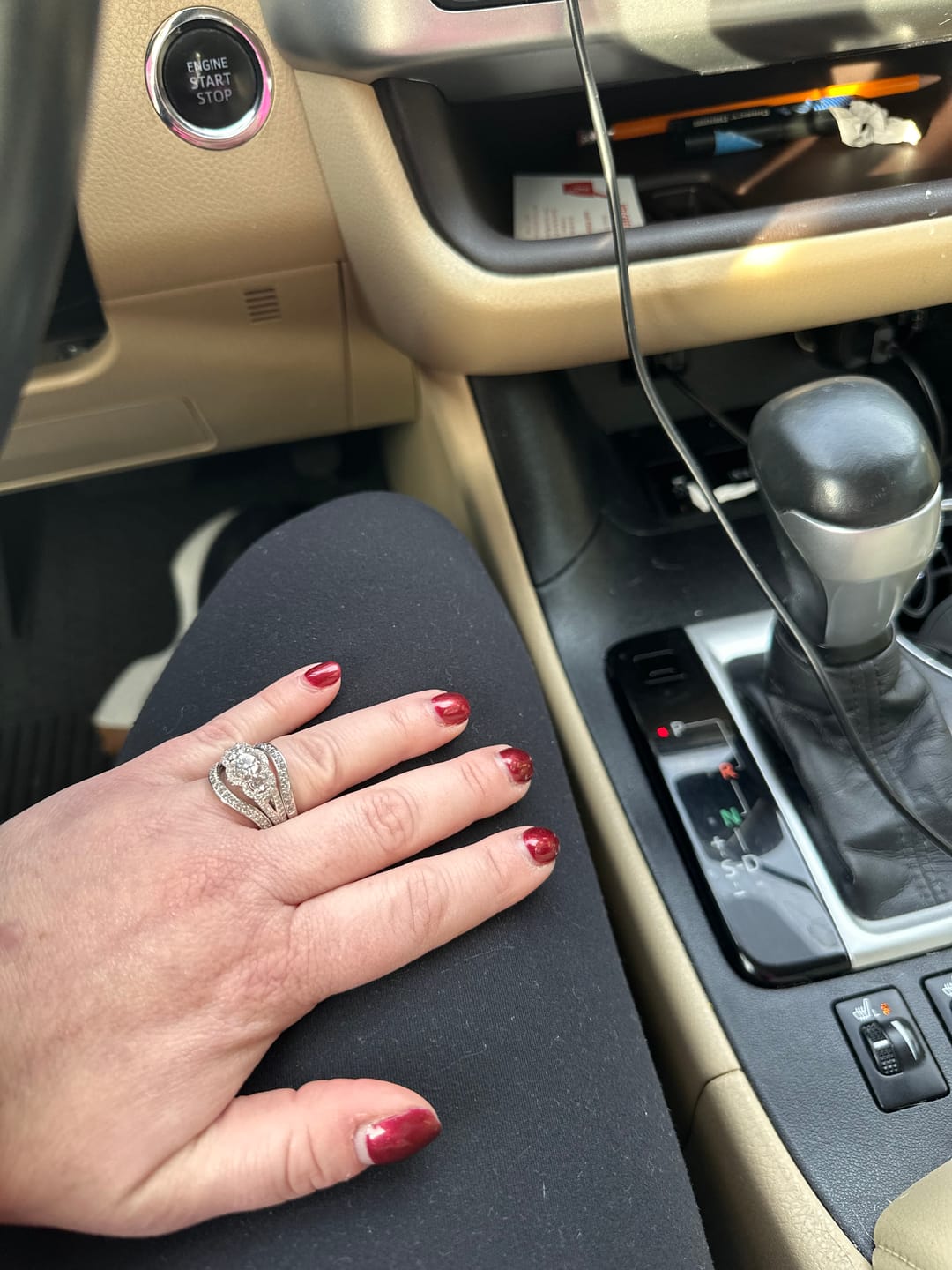 Customer photo review of Pave CZ Eternity Ring in Sterling Silver