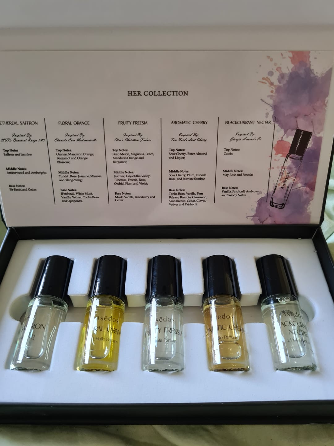 Customer photo review of Asēdos Perfume Oil Set - Her Collection