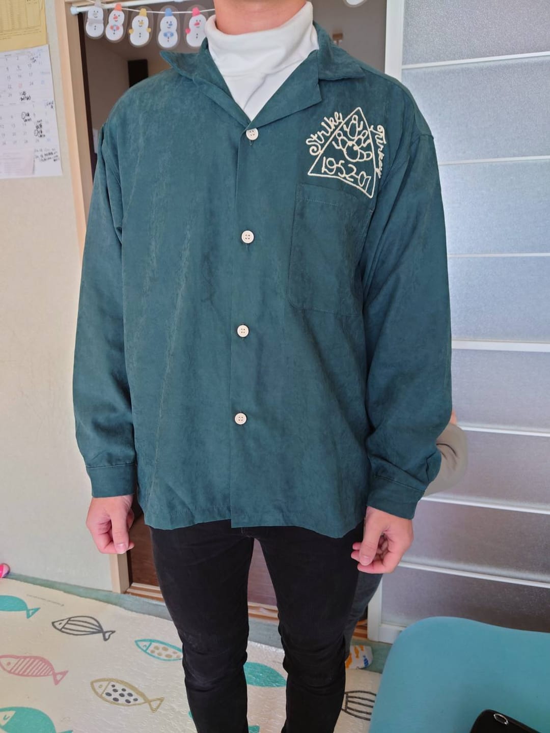 Customer photo review of ボウリング キューバ カラー シャツ