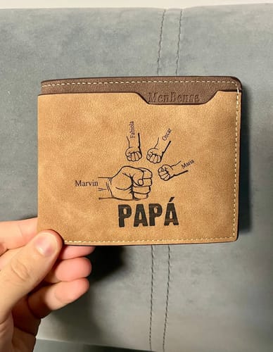 Customer photo review of Cartera personalizada para Papá