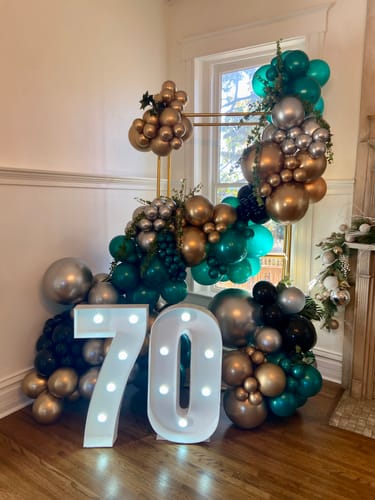 Customer photo review of Double Layer Square Balloon Stand Birthday Party Decor