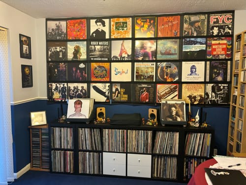 Customer photo review of 12" Vinyl Record Display Frame - LP Wall Storage