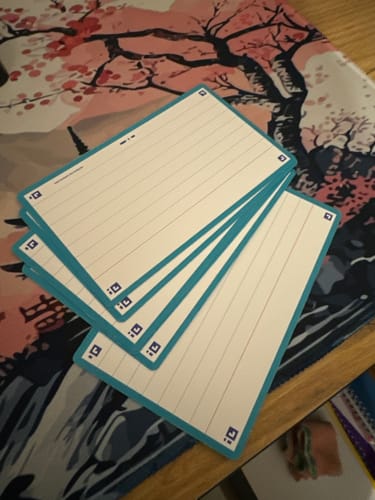Avis photo d'un client sur Flashcards FLASH 2.0 OXFORD # 80 cartes 7,5 x 12,5 cm - ligné