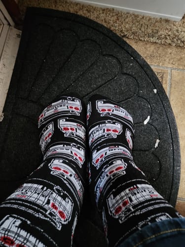 Customer photo review of SKYLINE CREW SOCKS