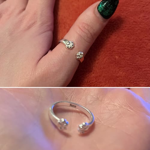 Customer photo review of Paw Hug Ring