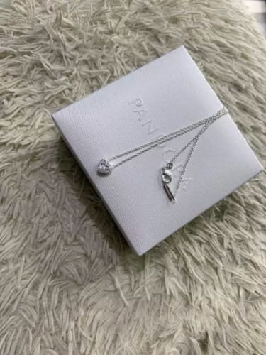 Customer photo review of COLLAR PANDORA CORAZON DE ZIRCONIA S925
