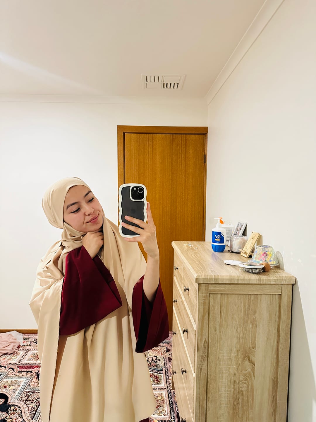 Customer photo review of Cream Khimar
