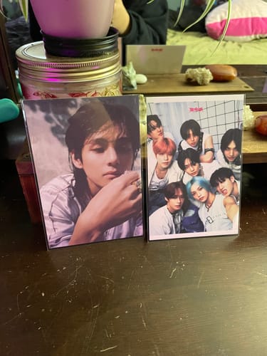 Customer photo review of PREMIUM POSTCARD SLEEVES - GREEN VERSION (103x153MM)