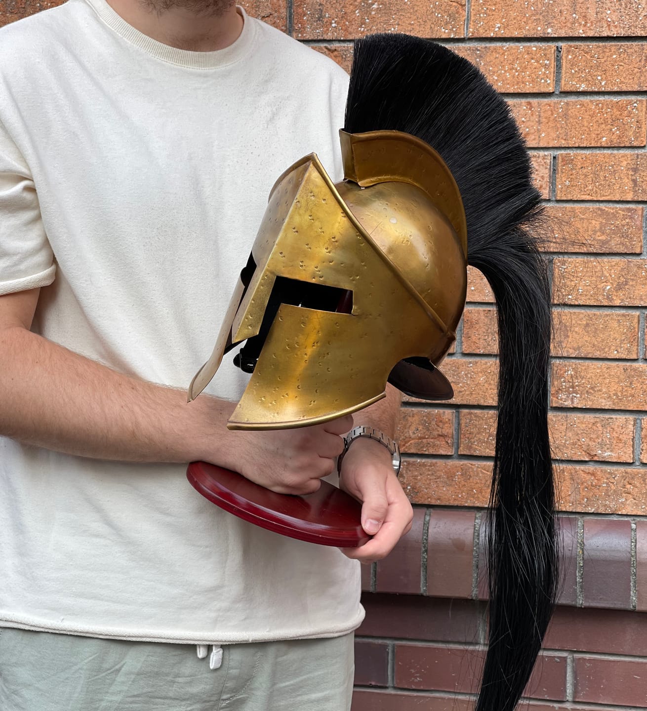 Customer photo review of The Great Spartan king Leonidas Helmet