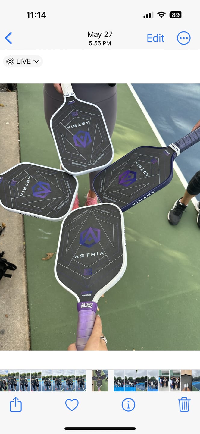 Customer photo review of Anniversary Edition Astria SS Max Power Pickleball Paddle