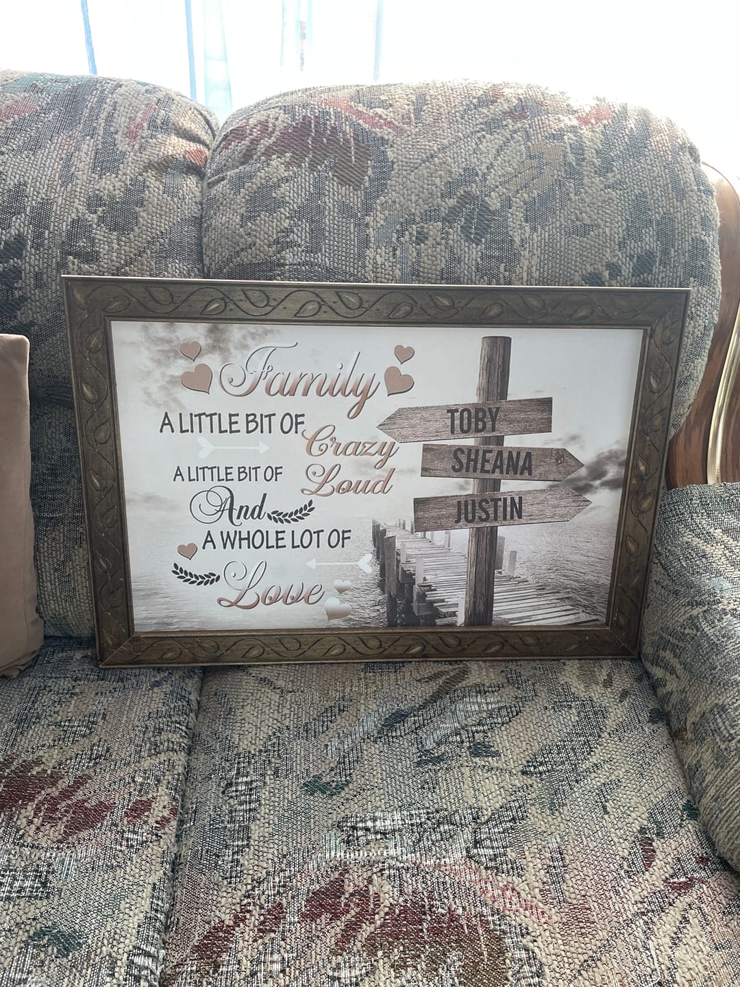 Customer photo review of Family A Little Bit Of Crazy - Personalized Canvas - Gift For Family
