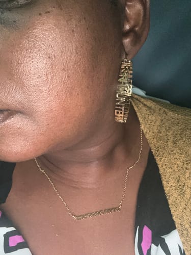 Customer photo review of Initial Figaro Necklace