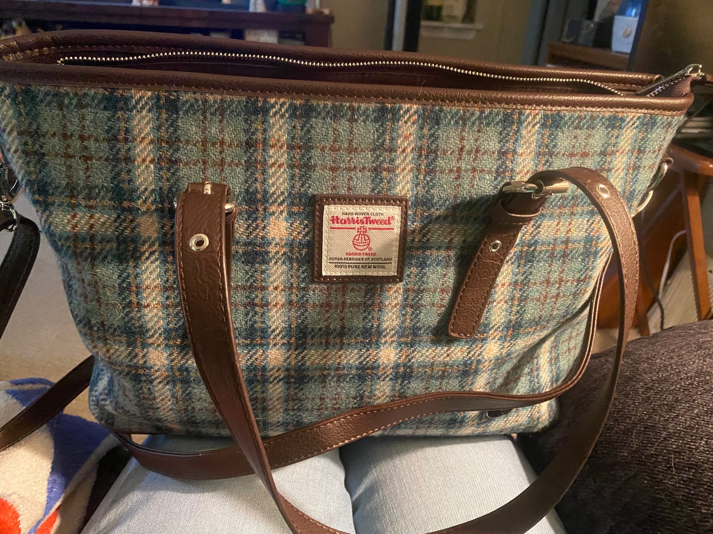 Customer photo review of Harris Tweed Large Tote Bag with Shoulder Strap