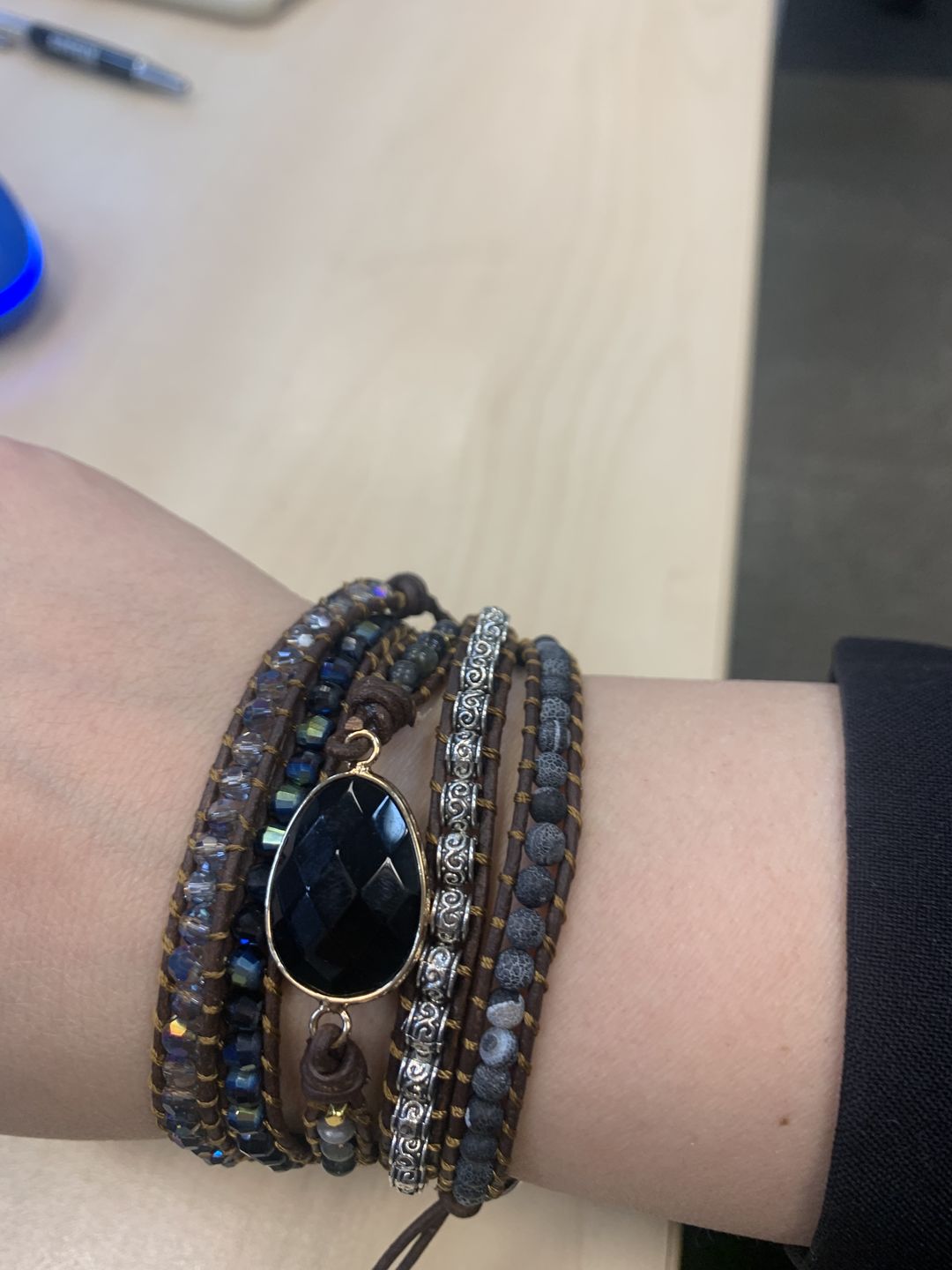 Customer photo review of Serene Ocean Apple Watch Strap
