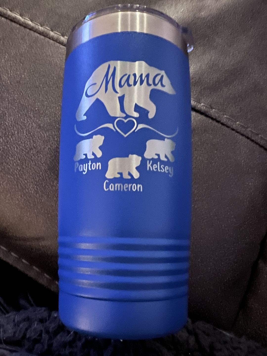 Customer photo review of Mama Bear (CUSTOM) Tumbler Personalized with Child's Name