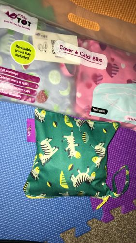 Customer photo review of Cover & Catch Bib Triple Pack