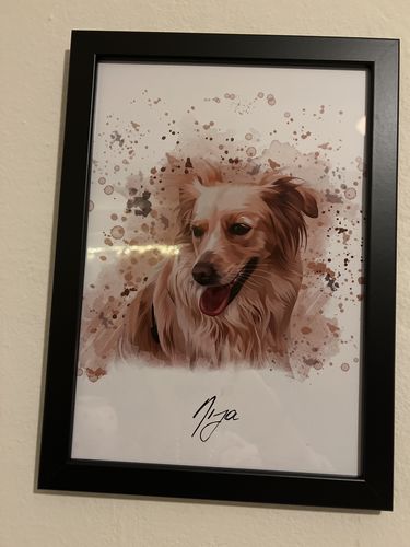 Customer photo review of Πορτραίτο Κατοικίδιου - Ακουαρέλα