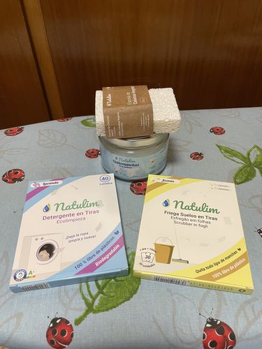 Customer photo review of Eco-Tiras de Detergente 40 lavados Natulim