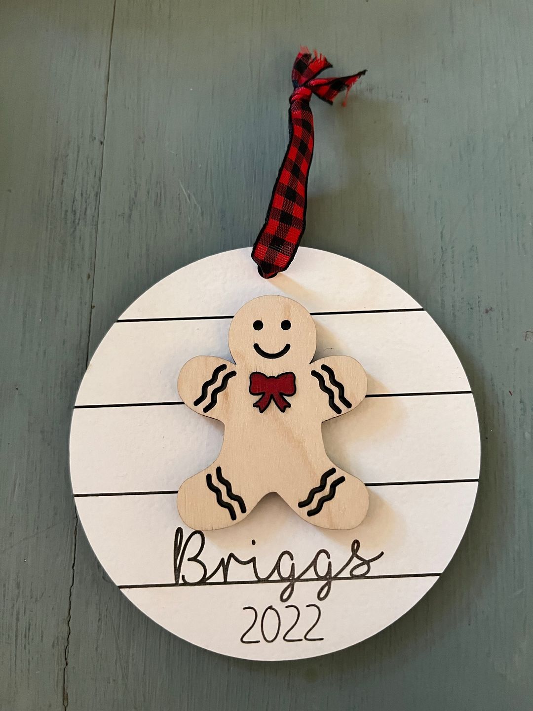 Customer photo review of Personalized Gingerbread Ornament