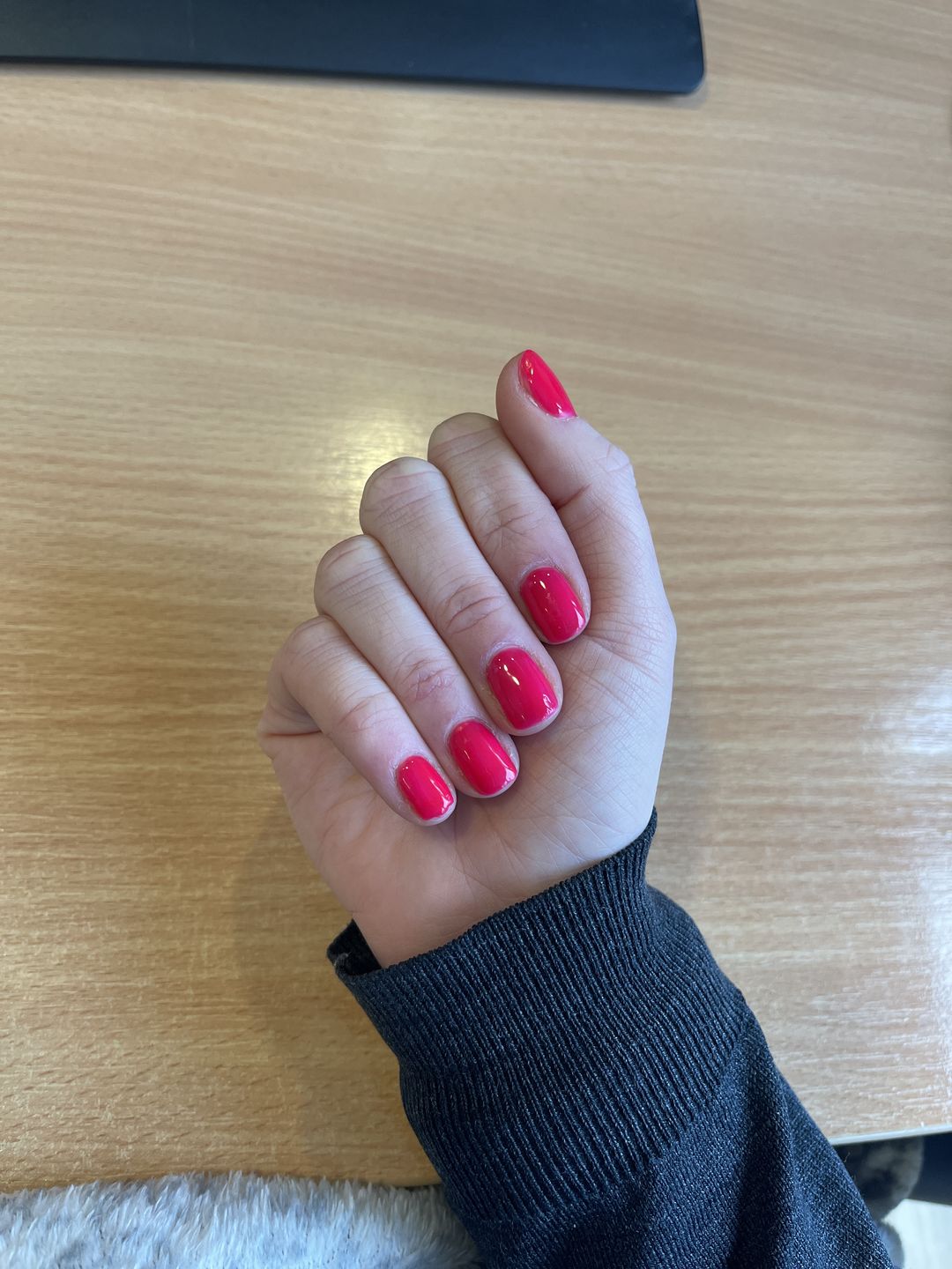 Customer photo review of Semilac 103 Elegant Raspberry UV Gel Polish 7ml