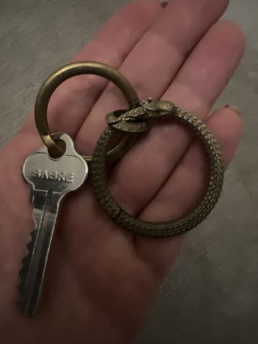 Customer photo review of Ouroboros Keychain