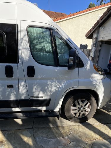 Customer photo review of Promaster - Front Door Shades (set)