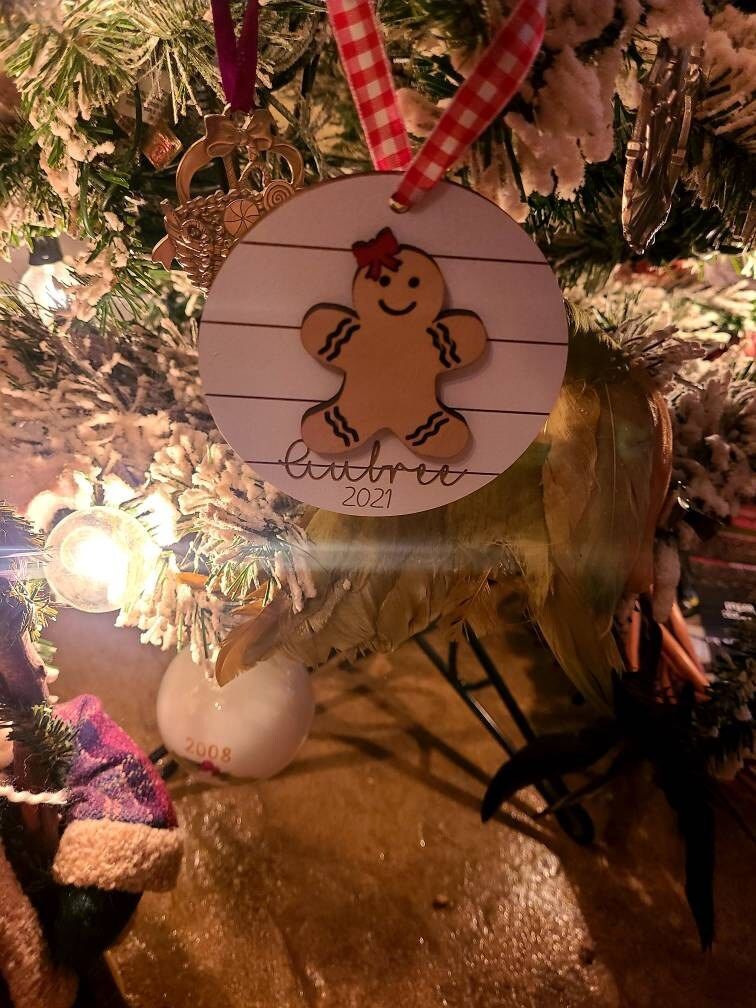 Customer photo review of Personalized Gingerbread Ornament