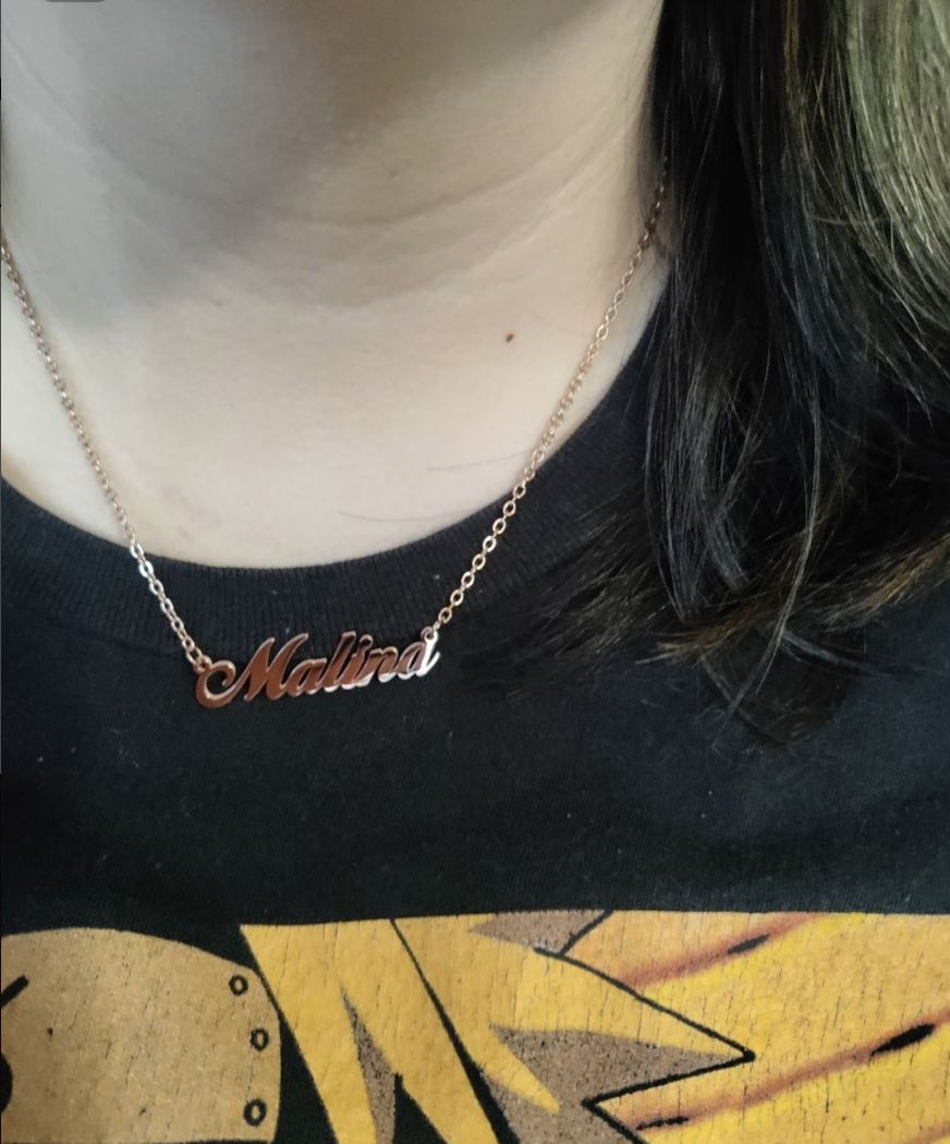 Customer photo review of [Just For Limited Time] To My Amazing Daughter - I Closed My Eyes - Personalized Name Necklace