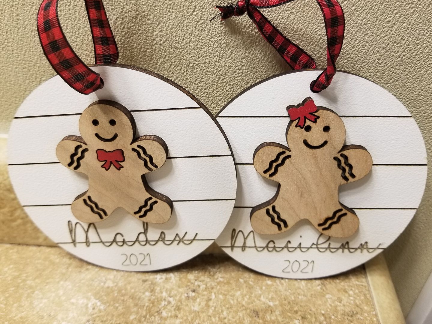 Customer photo review of Personalized Gingerbread Ornament