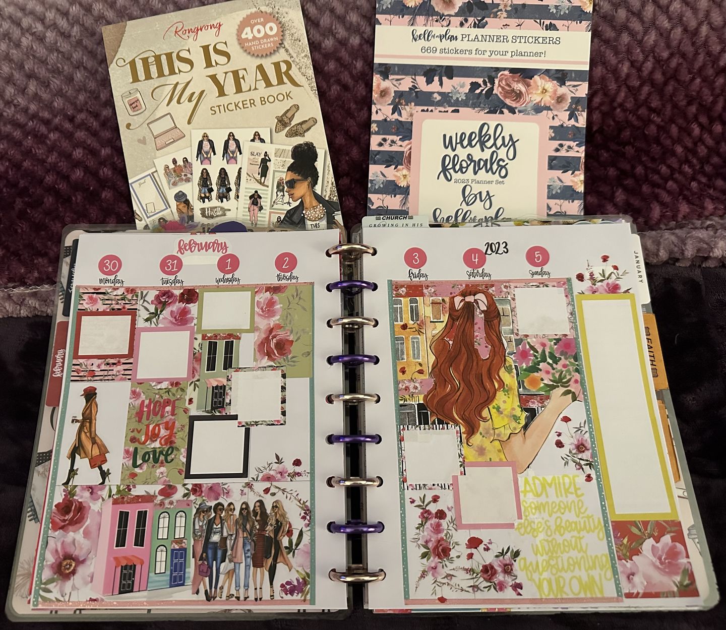 Customer photo review of This Is My Year Planner Sticker Book