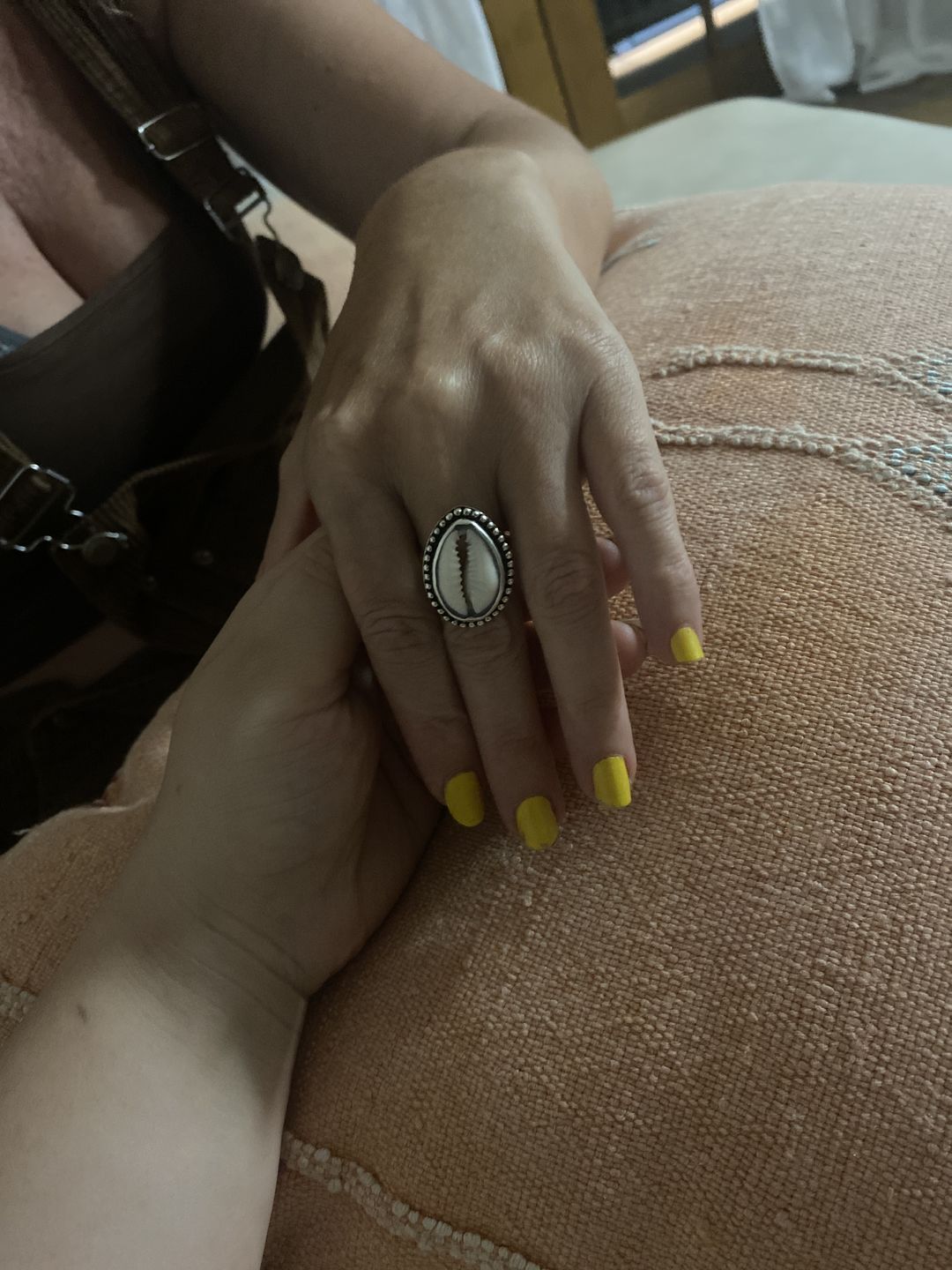 Customer photo review of Sterling Silver Cowrie Shell Ring