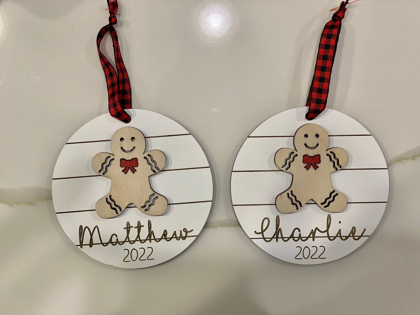Customer photo review of Personalized Gingerbread Ornament