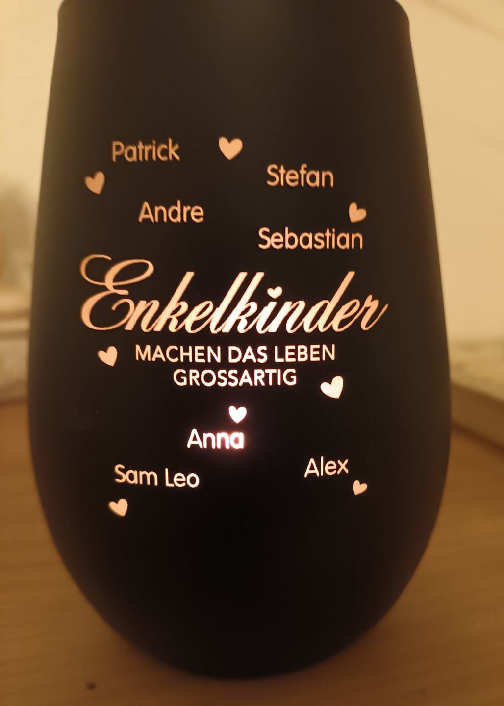 Customer photo review of Meine Enkelkinder - Großeltern-Windlicht